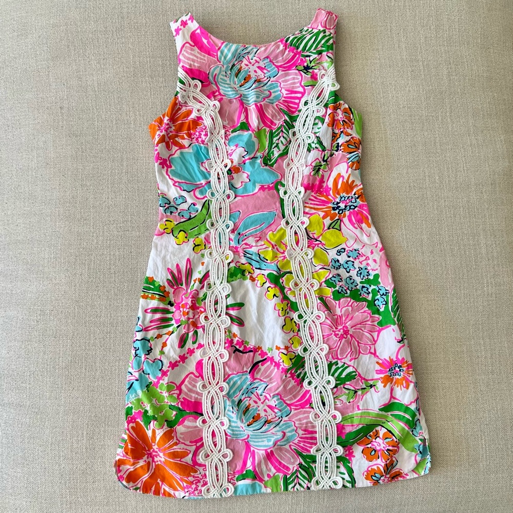 Lilly Pulitzer for Target Nosey Posey Shift Dress Lily Easter Dress Small XS 2